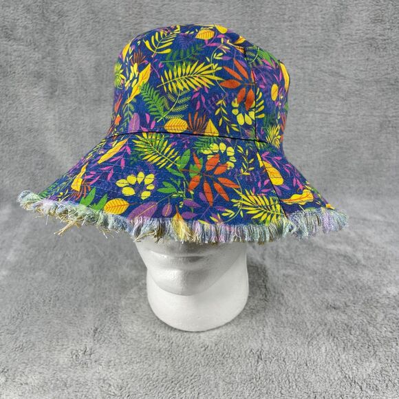Little Brownie Girl Scouts Bucket Hat Reversible Floral Tan Climb with Courage - Picture 1 of 9
